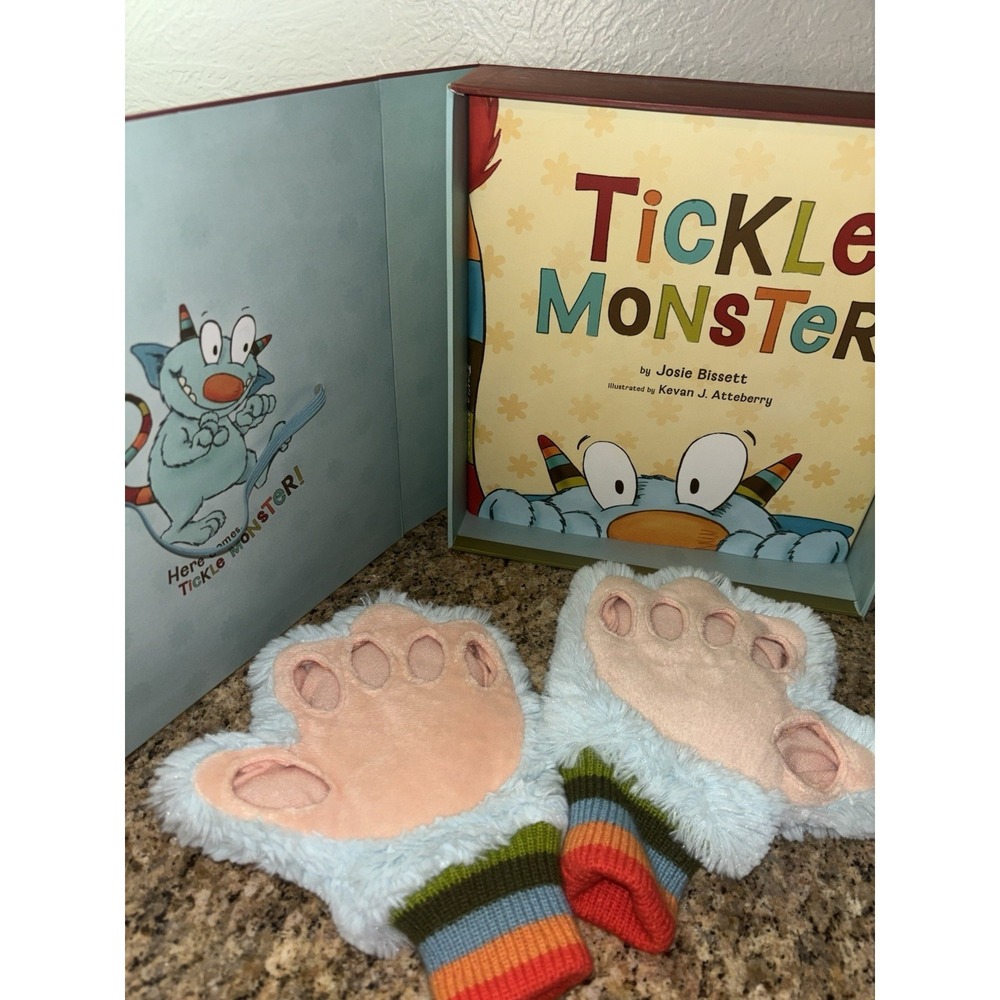 Tickle Monster Laughter Kit Book Set /w Tickle Mitts By Josie Bissett